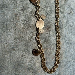 Tiffany & Co Oval Necklace 16” + 2 Mini Charms & Diamonds & 2 Locks + Sapphire’s